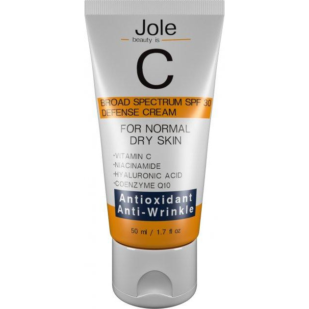 Jole Cosmetics Дневной крем  Broad Spectrum SPF 30 Defencse Cream с Витамином С, Ниацинамидом и Коэнзимами 50 мл (4 - зображення 1