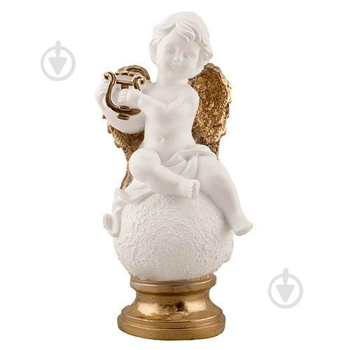 Decoline Статуетка  Ангел з арфою біло-золотий (гіпс) AN0105-3(G) - зображення 1