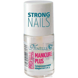 Ninelle Суперзащитное покрытие для ногтей  Profnail 3в1 Manicure Plus, 11мл (8435328104796)