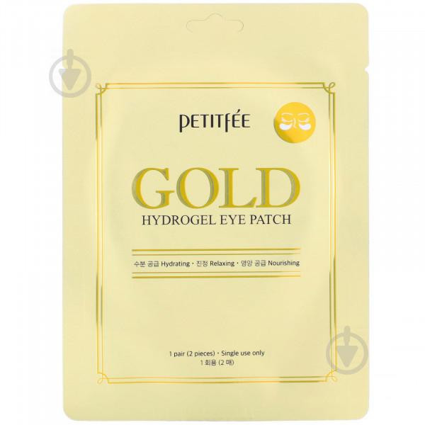 Petitfee Gold Hydrogel Eye Patch Гідрогелеві патчі для очей з золотим комплексом +5 - (1 пара) - зображення 1