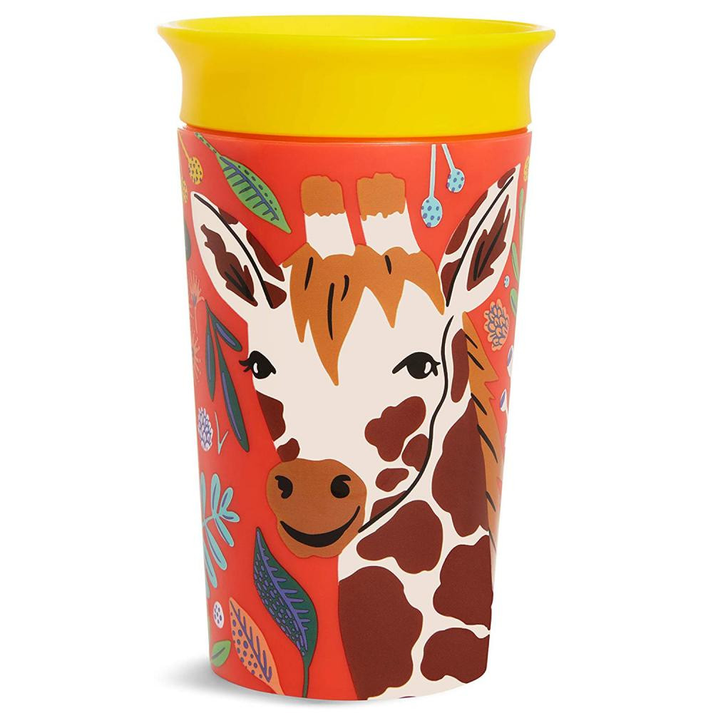 Munchkin Чашка непроливна Miracle 360 WildLove Giraffe, 266 мл (051835) - зображення 1