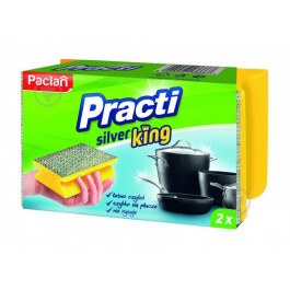 Paclan Губка для мытья посуды Silver King 2 шт. (5900942136667)