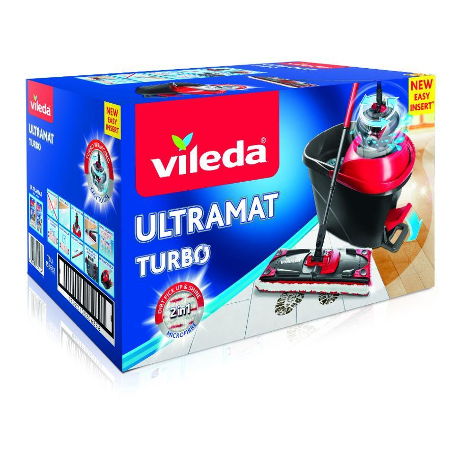 Vileda Комплект швабра и ведро с механическим отжимом для уборки  Ultramat Turbo 36 см (4023103206236) - зображення 1