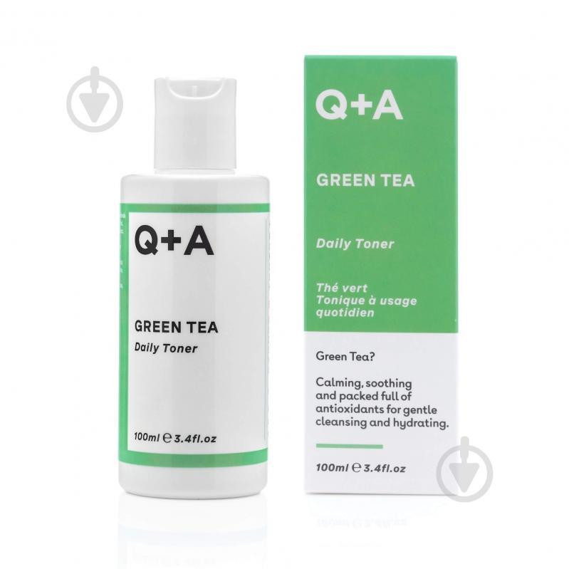 Q+A Заспокійливий тонер для обличчя  із зеленим чаєм 100 мл (5060486261949) - зображення 1