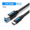 Vention USB Type-C to USB Type-B 1m Black (CQVBF) - зображення 2