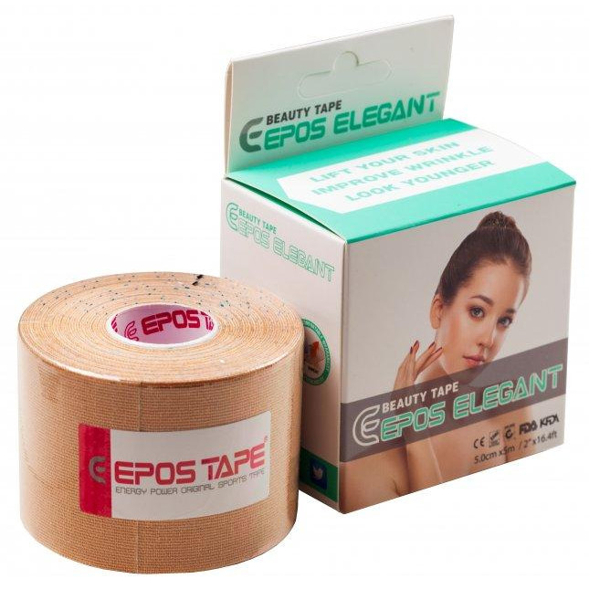 Epos Tape Кінезіо тейп  Elegant для обличчя та чутливої шкіри 5 см х 5 м бежевий - зображення 1
