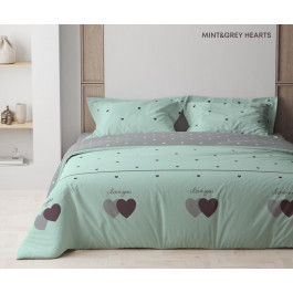   ТЕП Комплект постільної білизни  Happy Sleep сімейний Mint&Grey Hearts (2-03797_24948)