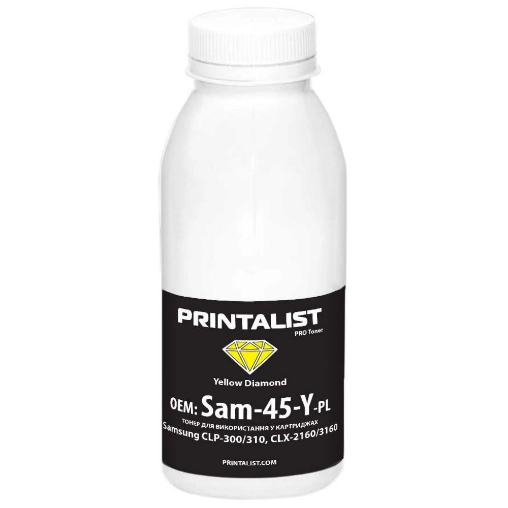 Printalist Тонер SamsungCLP-300/310, CLX-2160/3160 45г Yellow (Sam-45-Y-PL) - зображення 1