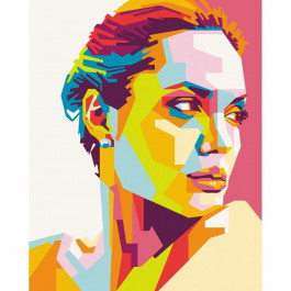 Art&Craft Картина за номерами "Анджеліна Джолі"  10296-AC 40х50 см