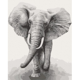 Art&Craft Картина по номерам.  Африканский слон 40х50 см 11629-AC