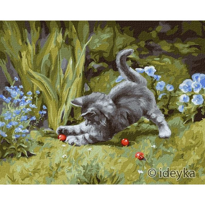 Ідейка Картина по номерам Игривый котенок Идейка KHO4251 40х50 см - зображення 1