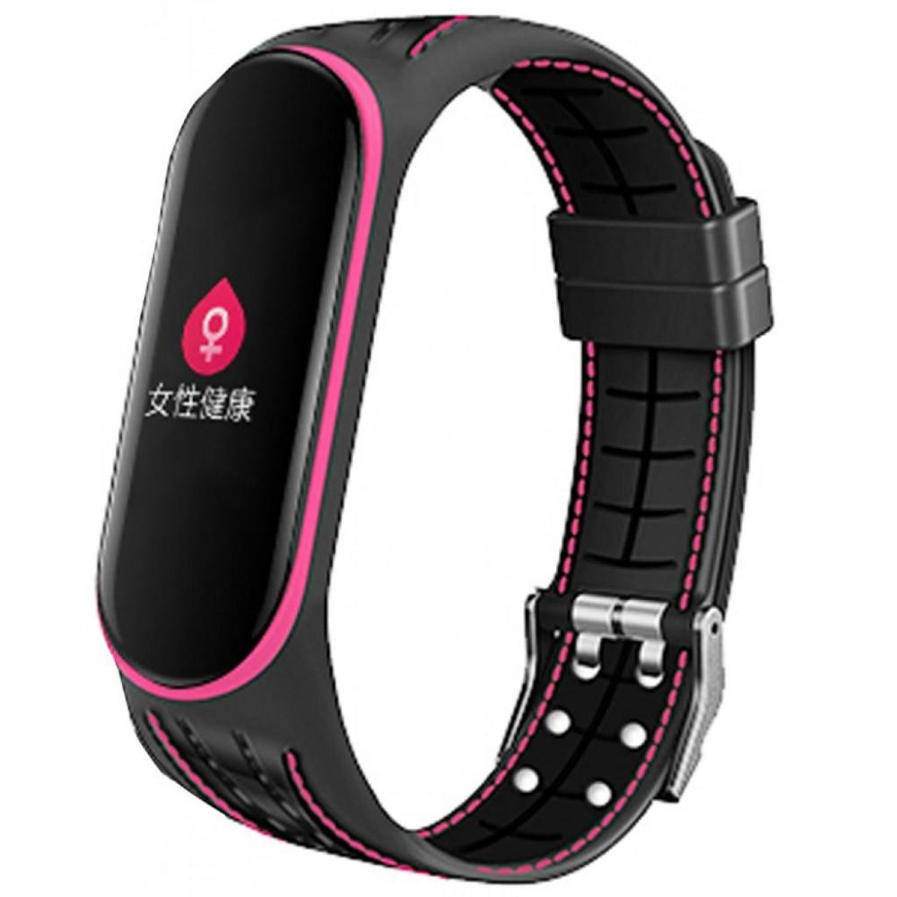 BeCover Ремінець Lattice Style для Xiaomi Mi Smart Band 5/6/7 Pink (705163) - зображення 1