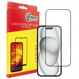 DENGOS Скло захисне  Full Glue iPhone 15 Plus (black) (TGFG-320)