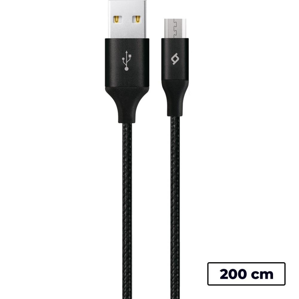 TTEC 2DK21 AlumiCable XL USB 2.0 to Micro USB 2m Black (2DK21S) - зображення 1