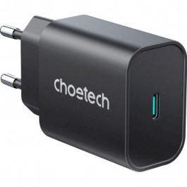 Choetech PD6003 25W USB-C PD3.0, QC3.0 Wall Charger Black