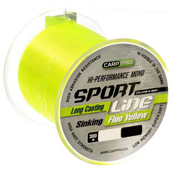 Carp Pro Sport Line / Fluo Yellow / 0.335mm 300m 7.8kg (CP2103-0335) - зображення 1