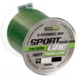 Carp Pro Sport Line Fuzzy Flecked Green / 0.335mm 300m 7.8kg (CP2403-0335)