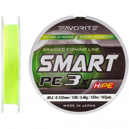 Favorite Smart PE 3х / Fluo Yellow / #0.6 / 0.132mm 150m 5.4kg