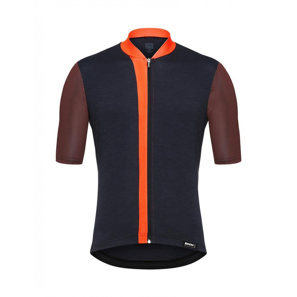 Santini веломайка чоловіча S9 S/S jersey ORIGINE design, Full Zip (2019) M Чорний - зображення 1