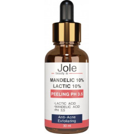 Jole Cosmetics Пілінг для обличчя  Mandelic 10% + Lactic 10% Peeling pH 3.5 з мигдальною і молочною кислотами 30 мл