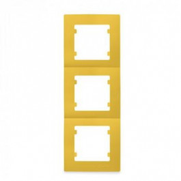 MAKEL Рамка 3-постовая вертикальная желтый (32074708)