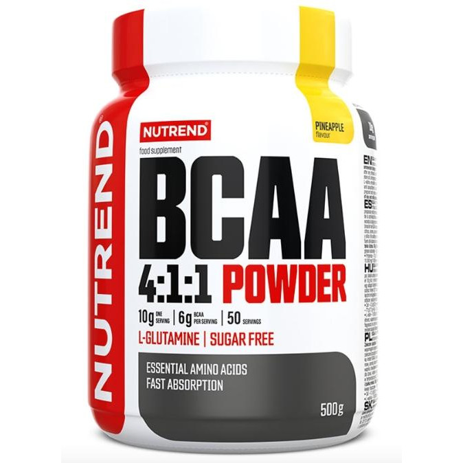 Nutrend BCAA 4:1:1 Powder 500 g /50 servings/ Pineapple - зображення 1