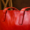 SHVIGEL Яскрава жіноча сумка-шоппер із натуральної шкіри червоного кольору  (16366) - зображення 9