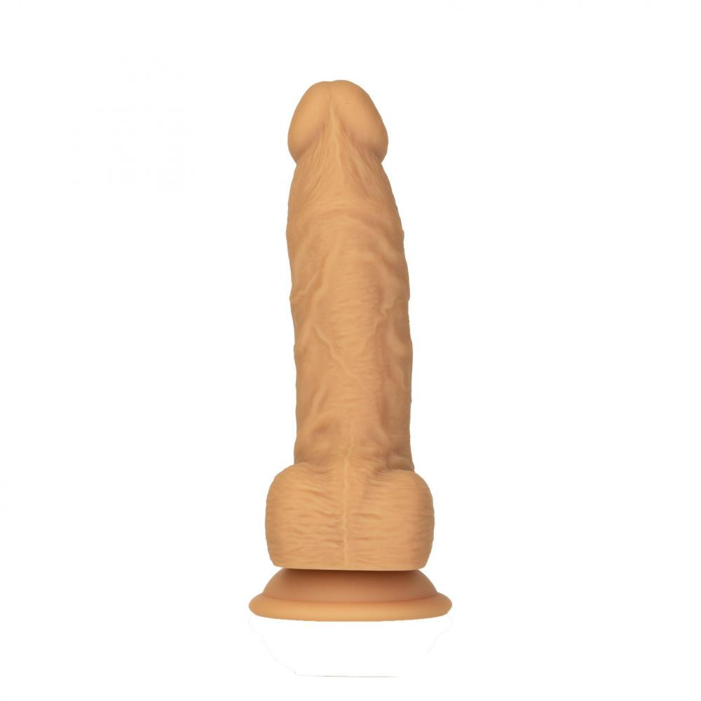 Addiction Dual Density Silicone Dildo Caramel 8 (SO8243) - зображення 1