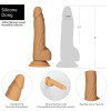 Addiction Dual Density Silicone Dildo Caramel 8 (SO8243) - зображення 7