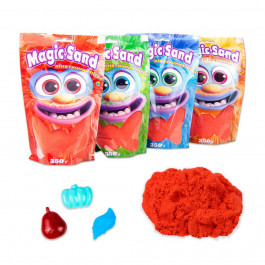 STRATEG Кінетичний пісок Magic sand в пакеті червоний, 0,350 кг 39402-6
