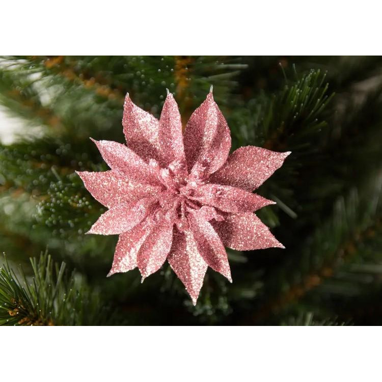 House of seasons Декоративна квітка  на кліпсі рожевий 10см 3 предмети (8720362230854) - зображення 1