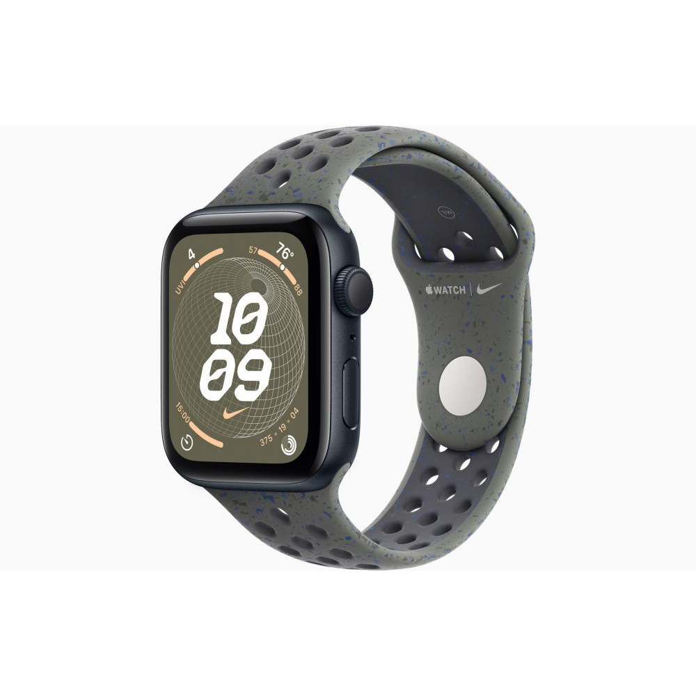 Apple Watch SE 2 GPS 44mm Midnight Alu. Case w. Cargo Khaki Nike S. Band - S/M (MRTX3+MUVC3) - зображення 1