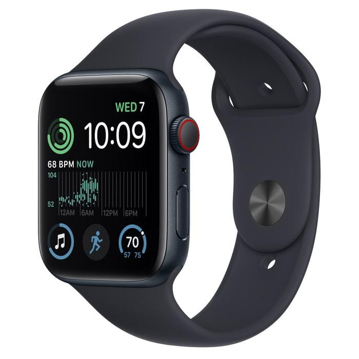 Apple Watch SE 2 GPS 40mm Midnight Aluminum Case w. Midnight S. Band - S/M (MNT73) - зображення 1