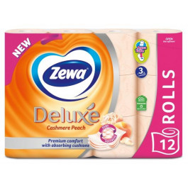 Zewa Туалетная бумага  Deluxe персик 3 слоя 12 рулонов (7322541396026)