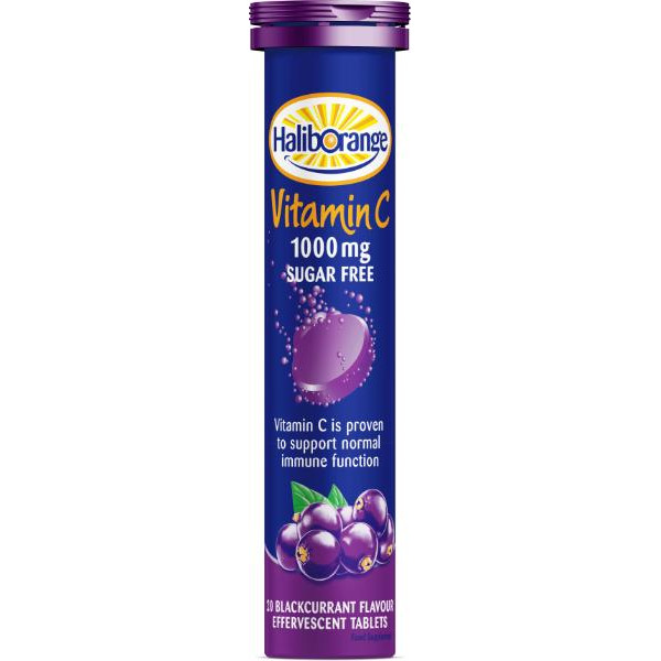 Haliborange Vitamin C 1000 mg Sugar Free 20 tab blackcurrant - зображення 1