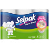 туалетний папір Selpak Бумажные полотенца Calorie 3 слоя 80 отрывов 3 рулона (8690530274297)