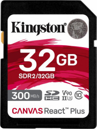 Kingston 32 GB SDHC Class 10 UHS-II U3 Canvas React Plus (SDR2/32GB)
