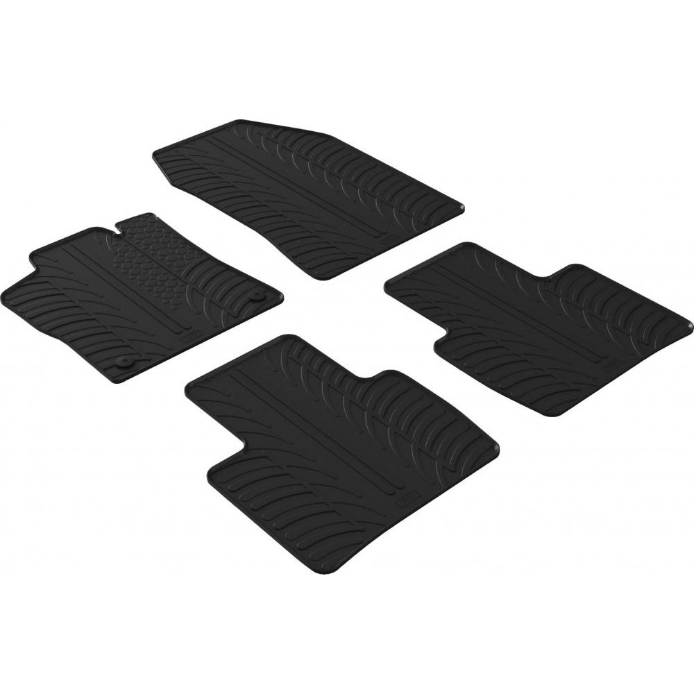Gledring Автомобільні килимки поліки в салон GledRing на у Citroen C5 X 3 HB АКПП 21- Ситроен С5 чорні - зображення 1