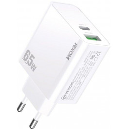 WK Wekome 65W USB-A-C Charger White (WP-U116)