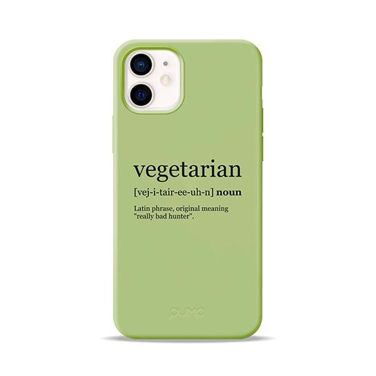 Pump Silicone Minimalistic Case for iPhone 12 mini Vegetarian Wiki (PMSLMN12(5.4)-4/253) - зображення 1