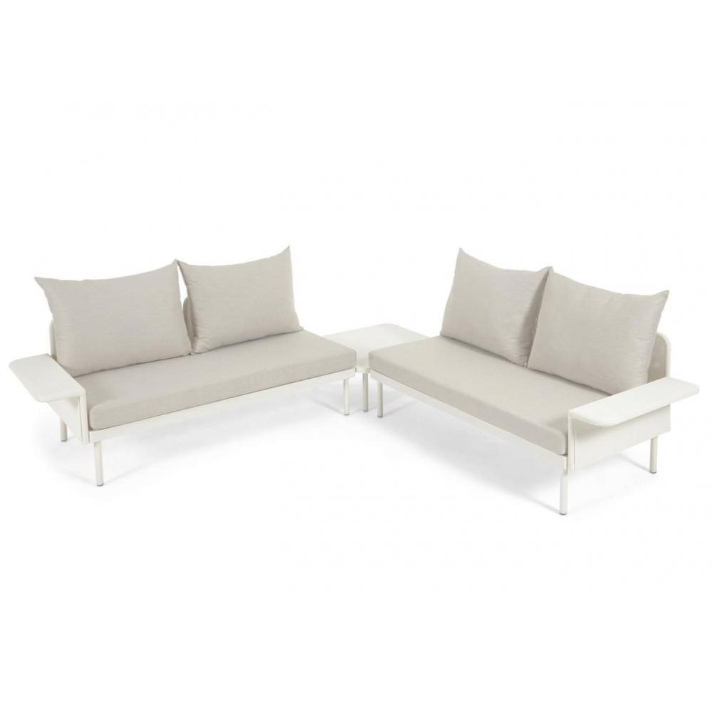 La Forma Кутовий диван для саду алюмінієвий Білий ZALTANA S794R33 - зображення 1