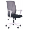 Art Metal Furniture Nickel White сиденье Нест-01 черная/спинка Сетка SL-16 серая (377219) - зображення 1