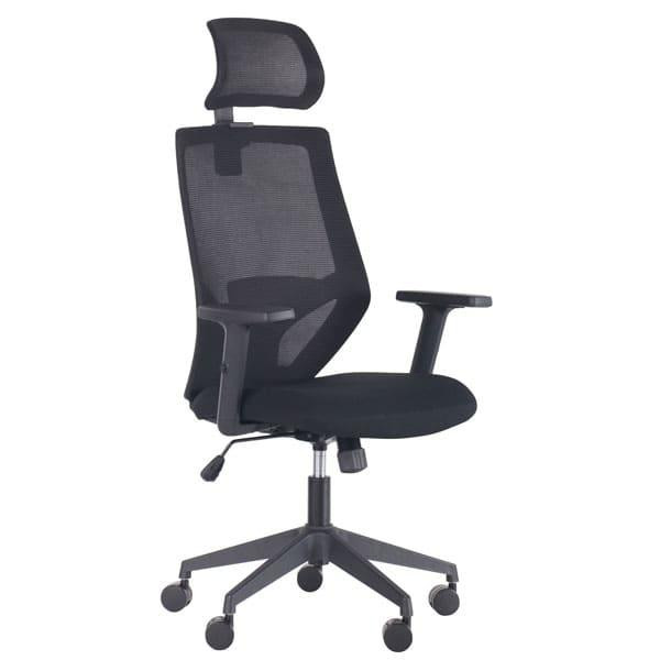 Art Metal Furniture Lead Black HR сиденье Нест-01 черная/спинка Сетка SL-00 черная (297895) - зображення 1