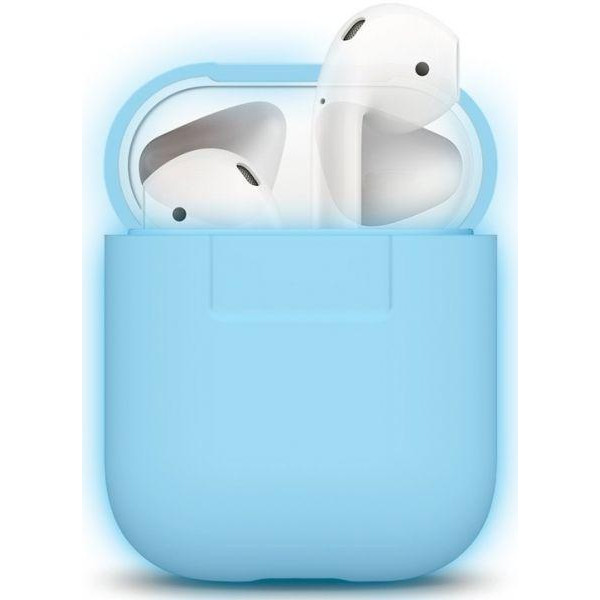 Elago Чехол  Silicone Case Nightglow Blue for Airpods (EAPSC-LUBL) - зображення 1