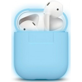   Elago Чехол  Silicone Case Nightglow Blue for Airpods (EAPSC-LUBL)