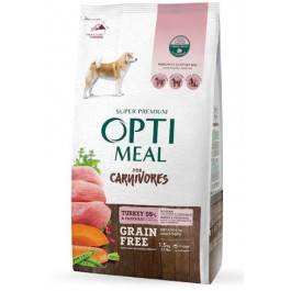 Optimeal Adult Dog Grain Free Carnivores с индейкой и овощами 1,5 кг (4820083905902)