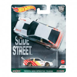 Hot Wheels Toyota AE86 Sprinter Trueno Car Culture Slide Street 1:64 GRJ83 White