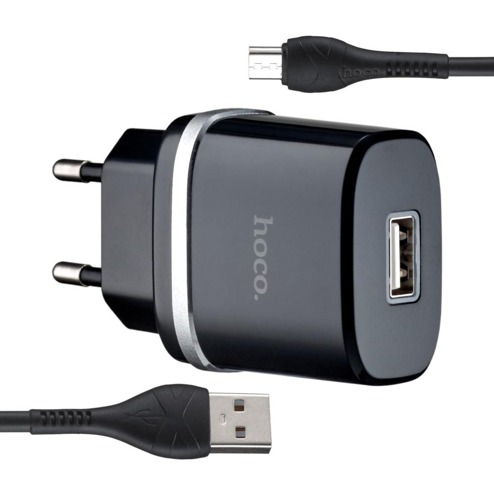 Hoco N1 Ardent + microUSB Black - зображення 1