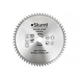 Sturm Диск пильный по дереву Sturm 305х30х2,0мм (9020-305-30-60T)