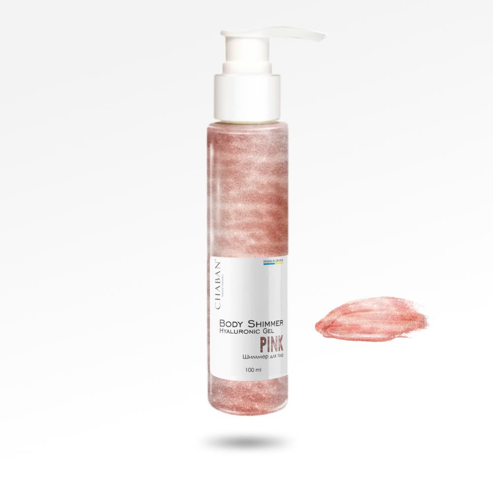 Chaban Natural Cosmetics Гіалуроновий гель-шимер для тіла Pink  100 мл - зображення 1